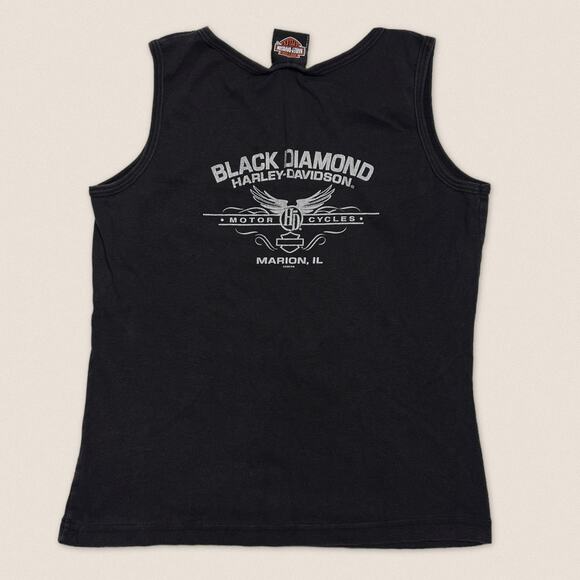 Y2K Harley Davidson Biker Metallic Tank Top Size Large - Picture 4 of 5